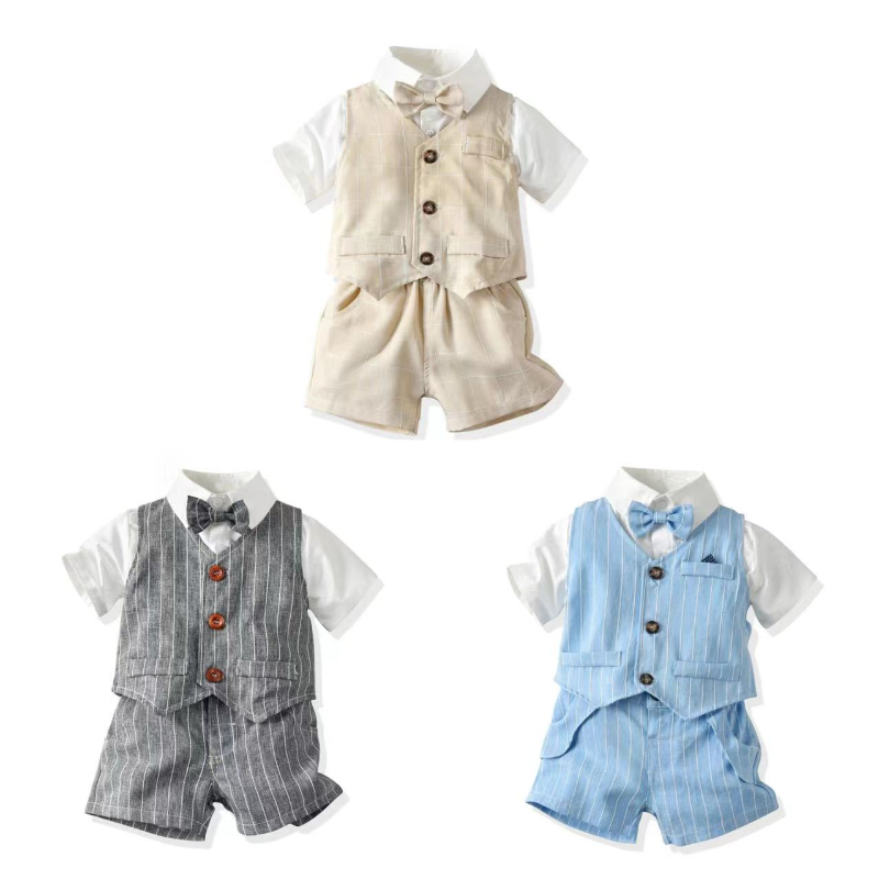 Baby Boy Suit Set Baptism - Setelan pakaian bayi laki-laki Inggris, setelan