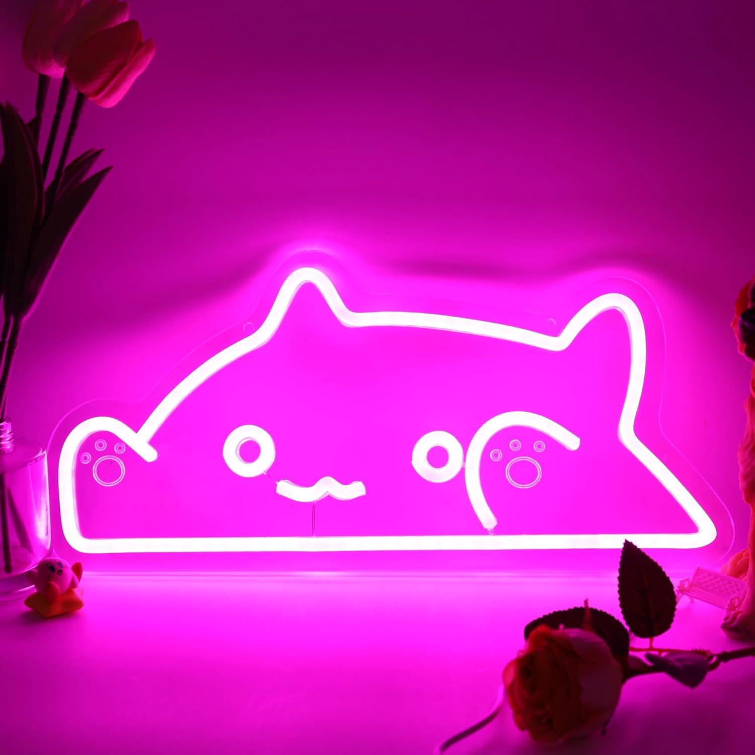 Nursery - Lampu Neon LED USB Bentuk Kucing,