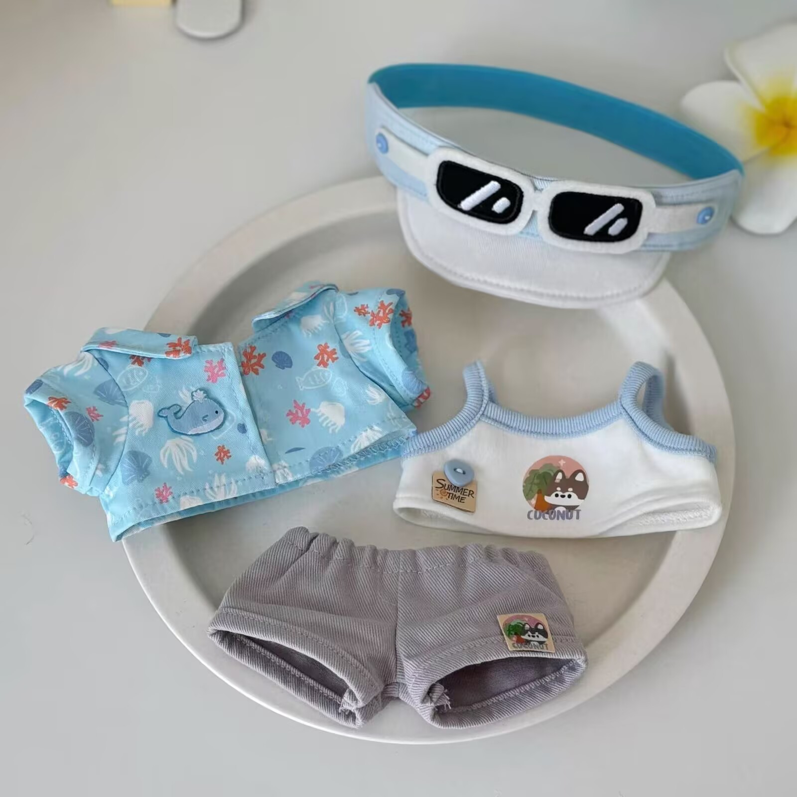 Baby Clothes - Gaun bayi 20cm, boneka katun Coconut