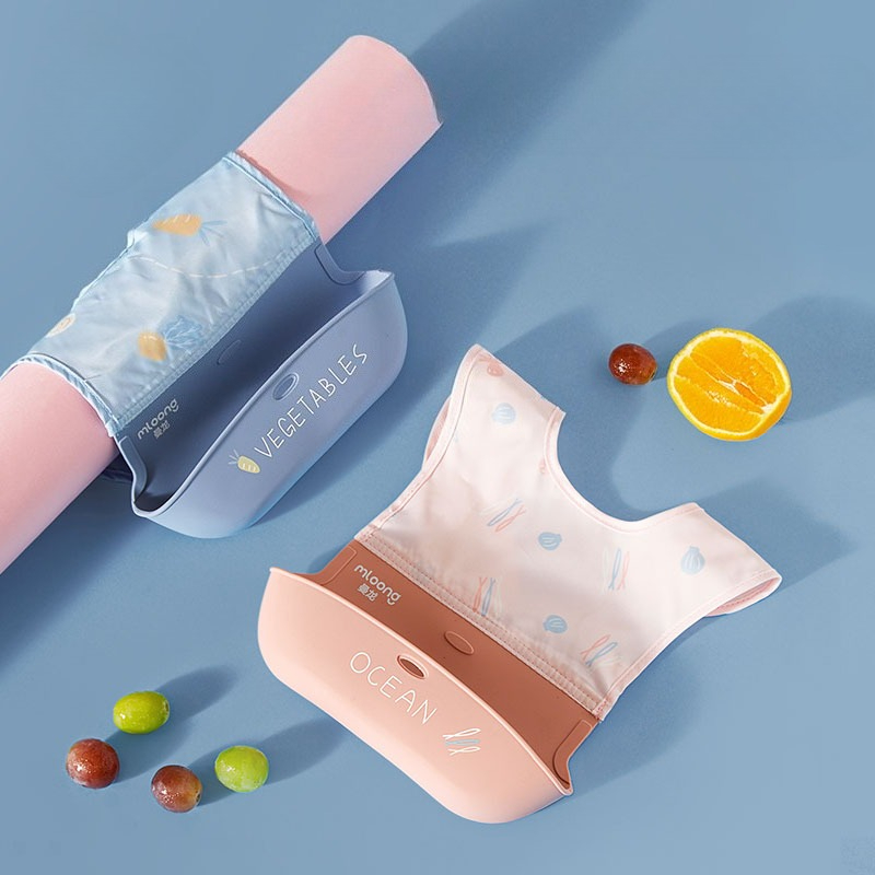 Celemek Bayi Tahan Air Anak-an - Waterproof Baby Bibs Silicone ulasan dan harga