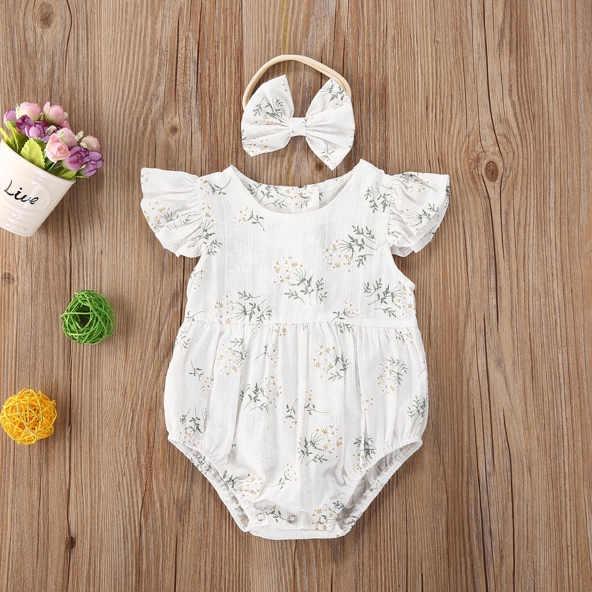 Baju monyet bayi perempuan bar - Newborn Baby Girl Romper Floral ulasan dan harga
