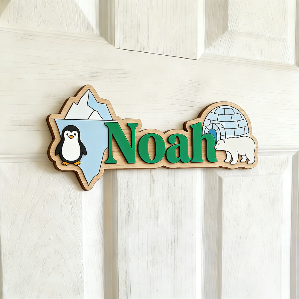 Papan Nama Kustom Penguin Arkt - Nursery ulasan dan harga