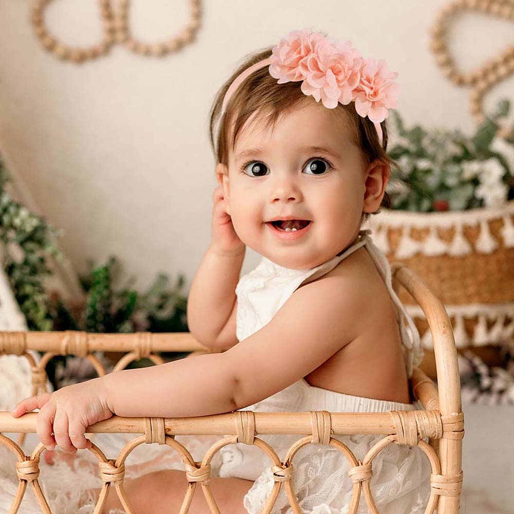 Bando bunga sifon untuk bayi,  - Baby Gear ulasan dan harga