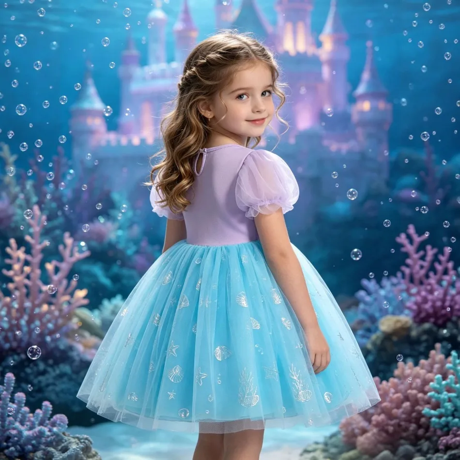 Gaun Tutu Putri Duyung untuk A - Toddler Girl Tulle Party Dress ulasan dan harga