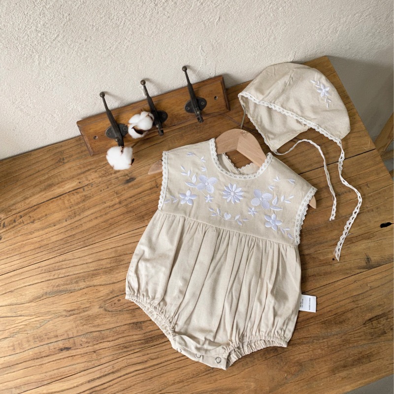 ZOETOPKID Jumpsuit + Topi Bayi - Baby Summer Linen Sleeveless Jumpsuit ulasan dan harga