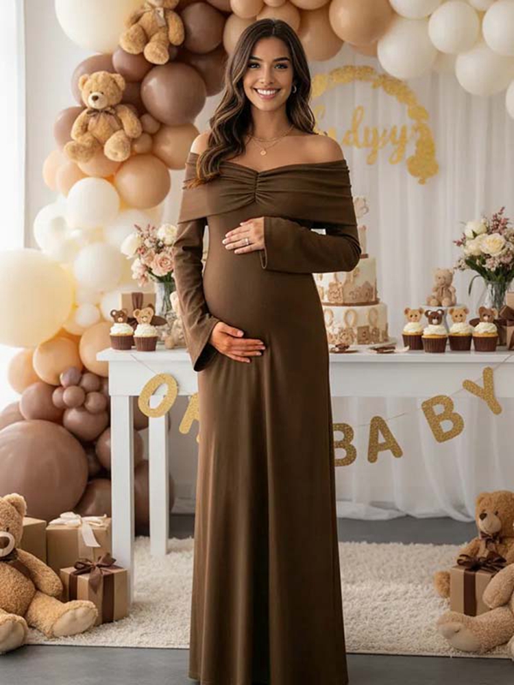 Gaun Hamil Musim Gugur Warna C - Maternity Wear ulasan dan harga