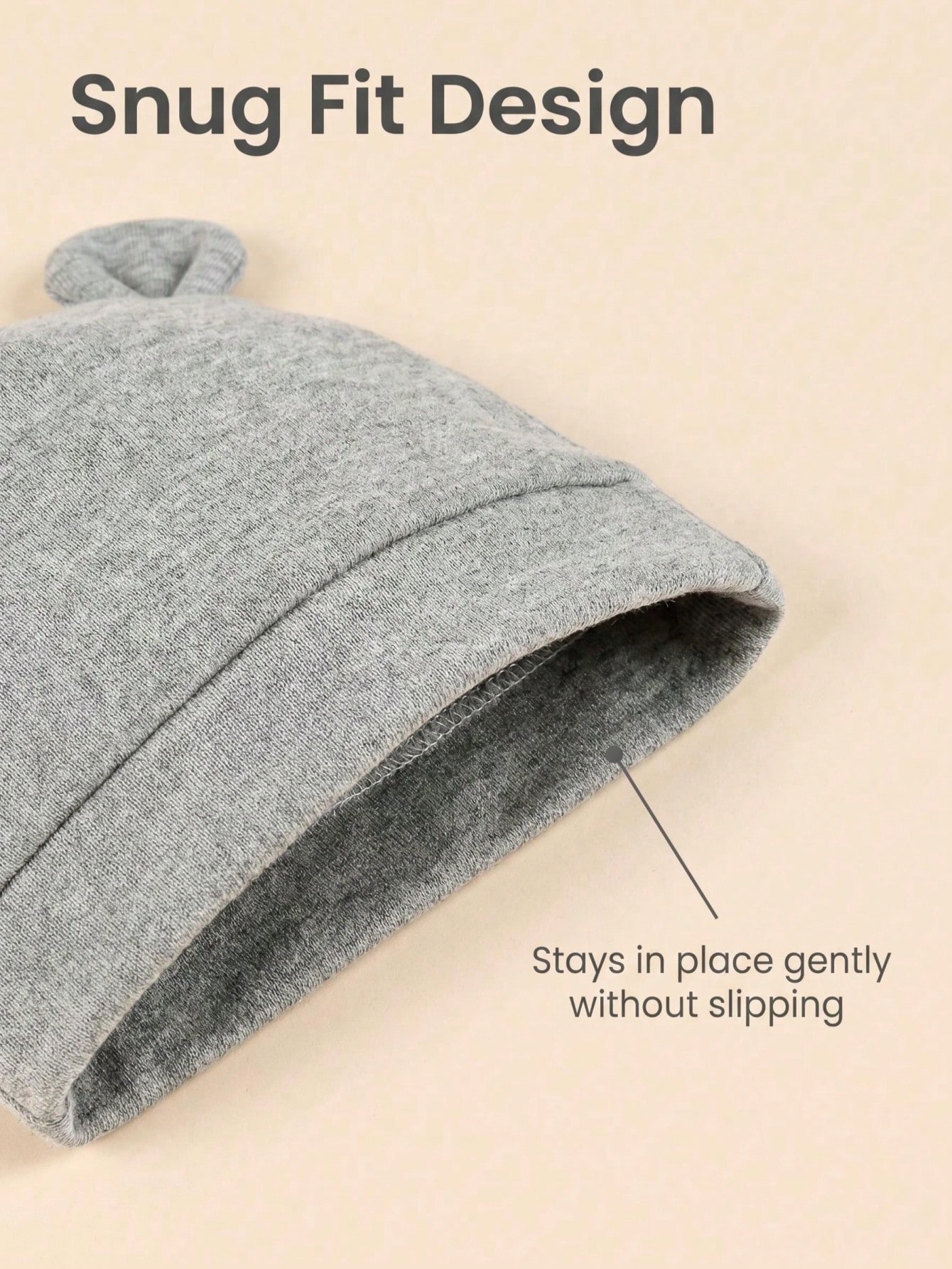 3-Pak Topi Bayi Rajut Katun La - Infant Beanie Hat With Ears ulasan dan harga