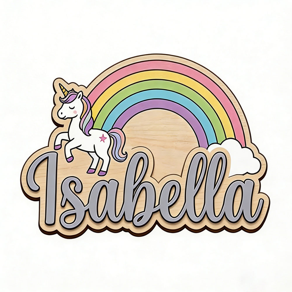 Papan Nama Kustom Unicorn & Pe - Nursery ulasan dan harga