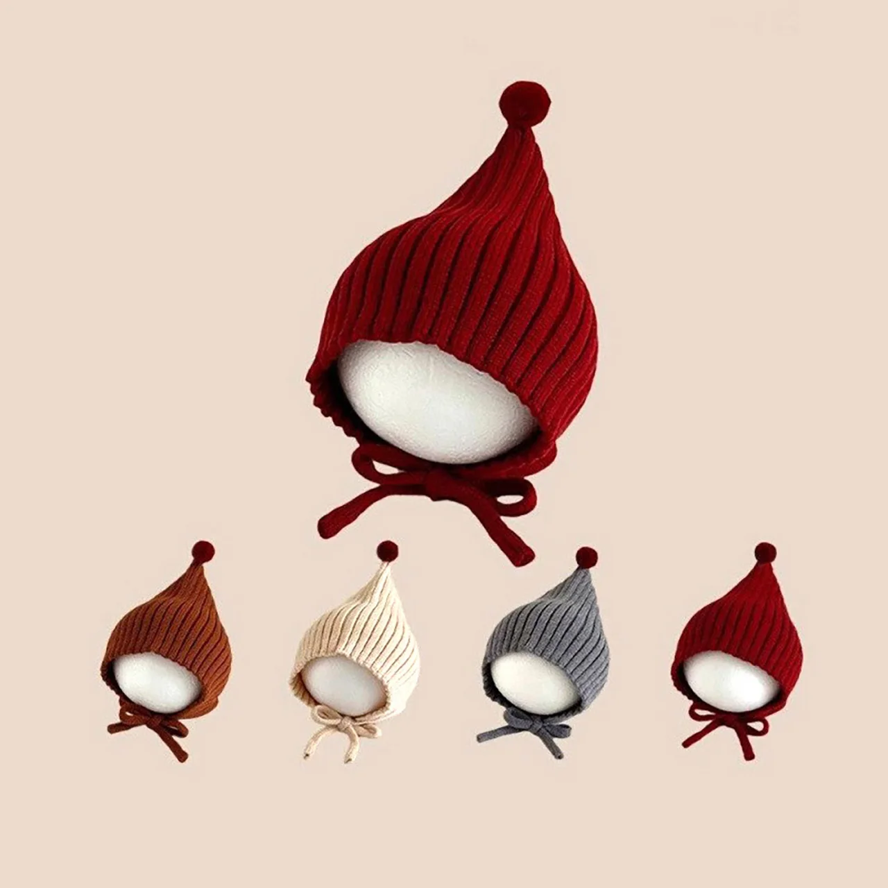 Topi Rajut Bayi Musim Dingin W - Infant Beanie Hat With Ears ulasan dan harga