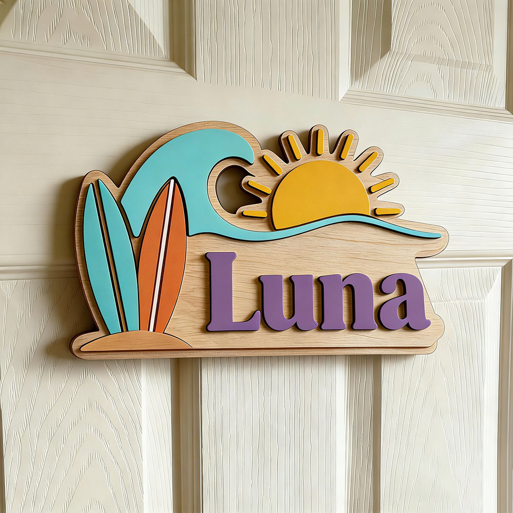 Papan Nama Pintu Bertema Gelom - Nursery ulasan dan harga