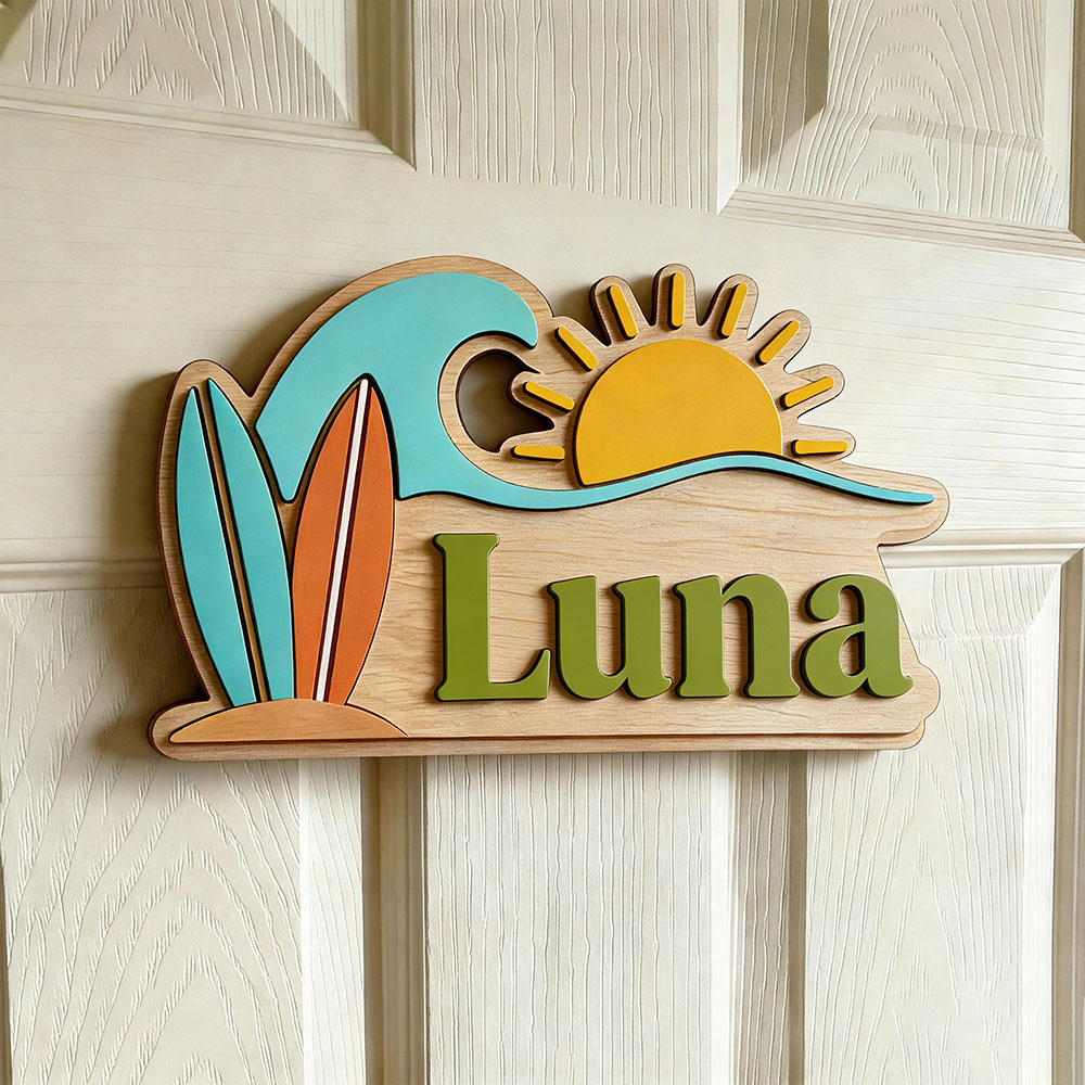 Papan Nama Pintu Bertema Gelom - Nursery ulasan dan harga